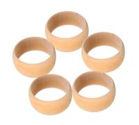 Tofficu 5pcs Natural Wooden Bangles for Women Unfinished Solid Wood Rings Wide DIY Craft Supplies for Bracelets Pendants Weaving Macrame and Handmade Jewelry Projects