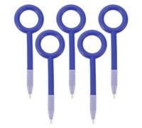 Tofficu 5pcs Non-lethal Flexible Safety Pen Balloon Tip Blue Refillable Soft Tpe Prison Writing Pen for Interviews and Talk Rooms No Detachable Small Parts Bendable