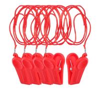 Tofficu 5pcs Red Treadmill Safety Key with Quick Release Mechanism, Plastic and Metal Clip for Emergency Stop, Compatible with Treadmill Models, Essential Exercise Machine Part