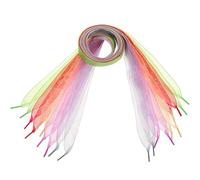 Tofficu 5pcs Ribbon Shoelaces Sneakers Shoe Laces Chic Chiffon Not Easy to Crack Stylish Flat Shoe Strings for Female Friends Athletic and Boots 120cm