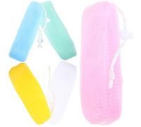 Tofficu 5pcs Soap Pouch Scrubbing Net 5.91x2.36x0.79 Inch Drawstring Design High Utilization Ratio Create Lather Bathroom Use Random Color