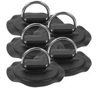 Tofficu 5Pcs Stainless Steel D Rings Patch Pads for Inflatable Kayak and Paddle Board Tie Down Water Sports