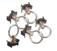 Tofficu 5pcs Track Single Tie down Fitting O-ring Sturdy Single Fitting O-shaped Ring for Cargo Tie Downs Track Rails Ring