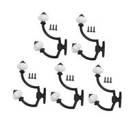 Tofficu 5pcs Vintage Zinc Alloy Double Prong Wall Hooks Rustic Coat Hat Hangers for Entryway Bathroom Bedroom Antique Finish Towel Robe Hooks with Dual Head Design for Space Saving