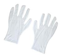 Tofficu 6 pairs White Cotton Work Gloves Extended Thickened Protective Factory Gloves for Inspection Electronics Ceremonial Use