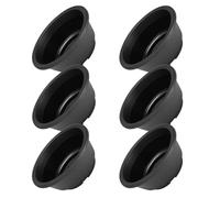 Tofficu 6 Pcs Plastic Flowerpot Plant Container for Gardening and Decorating Gardens with Hollow Bottom, Simple Appearance Design, Craftsmanship, Not Easy to Deform, Black Colour