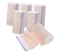 Tofficu 6 Rolls Ace Wrap Stretch Bandage Wrap Elastic Design Secure Support Polyester Stylish Striped Pattern for Injury Needs and Ankle Support