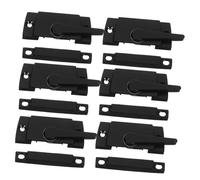 Tofficu 6 Sets Black Sliding Window Sash Locks Classic American Crescent Style Right-Hand Mount Cam Action Latch for Enhanced Home Security and Smooth Operation