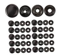 Tofficu 60 Sets Metal Snap Buttons Kit for DIY Sewing Press Fasteners for Fabric Leather Coats Jackets Bags Easy to Install Stylish Round Closures with Modern Gunmetal Finish