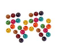 Tofficu 600pcs Colored Wooden Round Beads for DIY Craft Jewelry Making Natural Wood Beads with Mini for Bracelets Necklaces Home Decoration and Creative Accessories