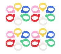 Tofficu 60pcs Silicone Hanging Loops Phone Lanyards Rings Lanyard Keyring Accessories for Gadget-Lost Prevention for Hanging Items Bags Keychains
