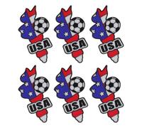 Tofficu 6pcs 2026 Soccer Souvenir Pins Alloy Commemorative Brooches with Sturdy Build and Impressive 3d Visuals, for Game Day and Bag Accessories
