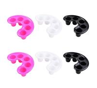 Tofficu 6pcs 5-hole Nail Soaker Bowls Removing Bowl Plastic Manicure Treatment False Nails Removal Professional Salon Home Use