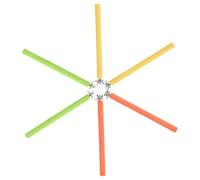 Tofficu 6pcs Bird Perch Stands with Rough Surface for Parakeets and Parrots, 1.5cm Diameter X 25cm Wooden Paw Grinding, Colorful Cage Accessories for Bird Training and Play