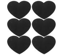 Tofficu 6pcs Blank Sublimation Gaming Mouse Pads with Heart Shape, Black Cloth Material, Comfortable Touch and Sturdy, for Office and Gaming Use