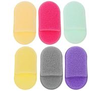 Tofficu 6pcs Cleansing Pad Hydrophilic Non-Latex Face Cleansing Sponge Puff for Facial Skin Gentle Exfoliation Excess Oil Removal Daily and Makeup Removal Mixed Colours Random Color