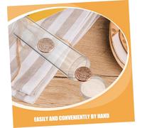 Tofficu 6pcs Clear Plastic Coin Storage Tubes with Screw Lids Coin Holders for Pennies Quarters Dimes Protecting Rolled and Loose from Moisture and Damage