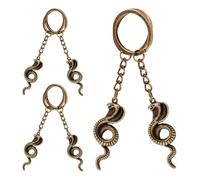 Tofficu 6pcs Golden Snake Keychain Set with Unique Design and Intricate Craftsmanship, Versatile Alloy Key Holders for Keys and Bags, Souvenir and New Year Gift for 2025 Year of The Snake