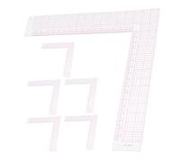 Tofficu 6pcs L-shaped Plastic Sewing Rulers for Pattern Marking and Dressmaking, Square Measuring Tools for Garment Craft and Fashion Projects in Sewing Supplies