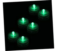 Tofficu 6Pcs LED Candle Lights Green St Patrick's Day Decorative Lamps Flameless Night Light Safe for Garden Beach Church Party