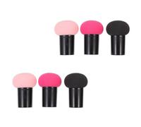 Tofficu 6pcs Makeup Foundation Puff Set with Handle, Hydrophilic Polyurethane Material, Easy to Use and Does Not Fade, for Women and Girls, for Wet and Dry Application Makeup Supply