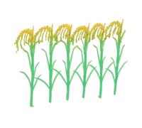 Tofficu 6pcs Miniature Rice Paddy Plants Grass Tufts for Model Railroad Scenery, Plastic Material with Realistic Detailing and Multiscene Versatility, for Creative Displays and Train
