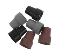 Tofficu 6pcs Rubber Crutch Tips 19mm Hole High Elasticity Anti-Slip Noise Reduction Replacement Walking Stick Pads for Outdoor and Public Places