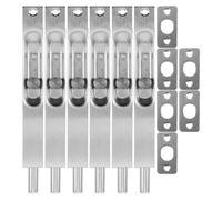Tofficu 6pcs Stainless Steel Flush Bolt Door Latch Lock 6 Inch Concealed Security Door Hardware Easy DIY Installation for Upscale Areas
