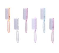Tofficu 6pcs Useful Nail Brush Nail Scrubbing Brush Exquisitely Crafted Plastic Nylon Comfortable to Use Lightweight in Bedrooms and Bathrooms Random Color