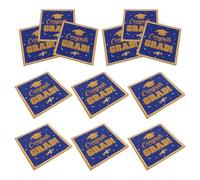 Tofficu 72pcs Graduation Napkins Class of 2026 Paper Tableware Blue Sophisticated Graduation Party Decor Absorbent Won’t Tear Easily for Party