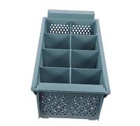 Tofficu 8-compartment Gray Dishwasher Cutlery Basket Replacement Drain Storage Box for Kitchen Sink, Household Dishwasher Part with Cutlery Organizer for Efficient Drying