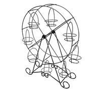 Tofficu 8 Cups Cake Holder Ferris Wheel Rack Stainless Steel Black Modern Elegant Bakery Rack Decorative Effect Store Desserts for Party and Hotel Self-service
