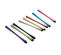 Tofficu 8 Pcs Anti-drop Capacitive Stylus Pens for Electronic Devices with Touch Screen, Slim Waist Design, Flexible Non-slip Silicone and Metal Body, Suitable for Tablets Random Color