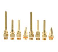 Tofficu 8 pcs Copper Glue Sprayer Nozzle Kit with Drip Steel Ball Assorted Long Fine Tips for Craft Glue Guns Wear Resistant Replacement Accessories