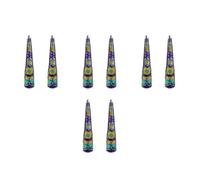 Tofficu 8 Pcs Palace Style Alloy Finger Nail Claw Rings Lightweight False Nail Tips for Dance and Cosplay Queen Costume Fingertips Blue