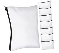Tofficu 8 Sets Canvas Zipper Cosmetic Bags Bulk Sublimation Blank Makeup Pouches with Zipper for Travel Storage DIY Heat Transfer Pencil Case Organizer for Toiletries and Stationery