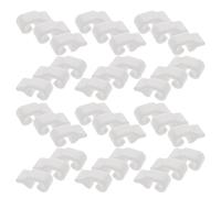 Tofficu 80pcs White Plastic Wire Cube Storage Connectors with Door Latch Clips for Modular DIY Shoe Cabinet, Wardrobe, and Pet Cage Assembly