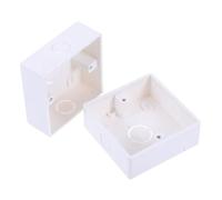 Tofficu 86 Type Recessed Electric Outlet Box with Imperial Screws, Waterproof and Dustproof Pvc Wall Socket Protection Cover, 32mm Deep Electrical Switch Socket Box for Home and Office,