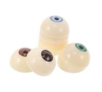 Tofficu 8pcs Acrylic Half Round Eyeball Ornaments for Halloween Scary Doll Crafts Realistic Plastic Eyes for DIY Stuffed Animals Horror Props Party Decoration