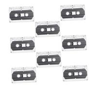 Tofficu 8pcs Blank Audio Cassette Tapes with Clear Cases for DIY Retro Parties High Fidelity Sound Recording for Music Speech Teaching and Voice Messages Portable and Easy to Use