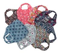 Tofficu 8pcs Foldable Reusable Grocery Bags Set with Floral, Mythical Creature, Leaf and Geometric Prints, Portable Multipurpose Tote Bags for Women’s Shopping and Outdoor Carry