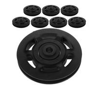 Tofficu 8pcs Gym Cable Pulley Wheel, Nylon Bearing Attachment for Home Gym | Black Precisioncrafted Part, Universal Compatibility with Cable Machines, Smooth Operation and Durability
