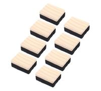 Tofficu 8pcs Mini Wooden Chalkboard Erasers with Felt Pads Classroom and Office Cleaning Tools for Teachers and Students Chalk and Whiteboard Dusters Multipurpose for DIY Crafts and Home
