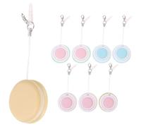 Tofficu 8pcs Mobile Phone Screen Wipes Macaron Shape Cleaning Cloth Portable Keychain Lanyard Plastic Material Removes Dirty Stains Cleans Glasses for Electronic Devices and Tablets