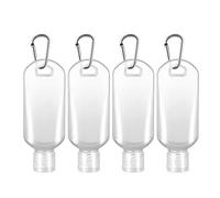 Tofficu 8pcs Refillable Bottles Press Bottles 4.53 X 1.57 X 1.18 Inch with Hook Leakproof Portable for Sports Backpack with Carabiner Clip Random Color