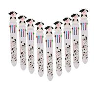 Tofficu 8Pcs Retractable Cartoon Ballpoint Pens Ten Color Adorable Writing Pens for Students Portable School Office Supplies with Unique Fun Design