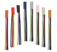 Tofficu 8pcs Ribbon Bookmarks Set for Books, Multi-Color Decorative Page Markers with Leatherette Tabs, Sturdy Reader Book Markers for Bible and Office Use