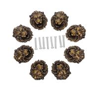 Tofficu 8pcs Vintage Lion Head Cabinet Knobs Metal Animal Pulls Antique Drawer Handles for Kitchen Cupboard Wardrobe Dresser with Comfortable Grip and Easy Installation