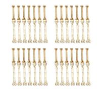Tofficu 96 Pcs Mini Plastic Skeleton Bones Charms with Hole for Threading, Lifelike Texture, Bone-shaped Halloween Props for Cosplay Gatherings and Haunted Houses Decoration