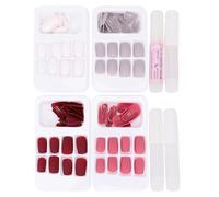 Tofficu 96pcs Manicure Pieces Fake Nails Pieces Flat Head Dull Polishing Safe Premium Plastic Material for Anyone Who like Nail Art Manicure Time and Home Use